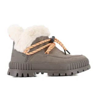 【Palladium】PALLASHOCK LO HIVER麂皮厚底巧克力雪靴/休閒鞋-女鞋-石灰(99516-281-M)