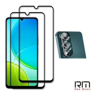 【RedMoon】vivo Y04 4G / Y29s 5G 手機保護貼3件組 9H玻璃保貼2入+3D全包鏡頭貼