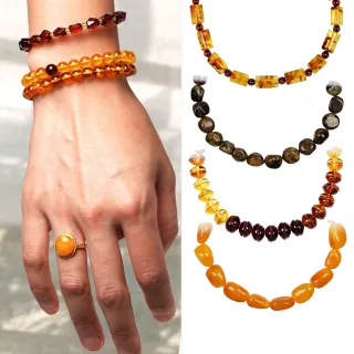 【正佳珠寶】二號賣場 蜜蠟琥珀 高品蜜蠟琥珀手串 戒指 項鍊吊墜 耳釘耳環 蜜蠟琥珀飾品｜多款任選