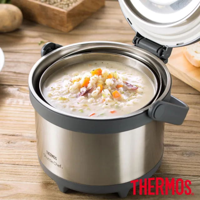 【THERMOS 膳魔師】燜燒提鍋3000ml(TCRA-3000-CS)