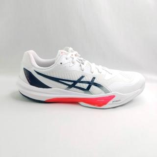 【asics 亞瑟士】SKY ELITE FF 3 男女 排羽球鞋 匹克球(1051A080104 白x鯖鯊藍)