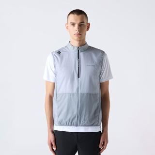 【DESCENTE】背心 男 運動 快排 AIRTASTIC PACKABLE VEST 灰 SQ311RVE71-GRY0