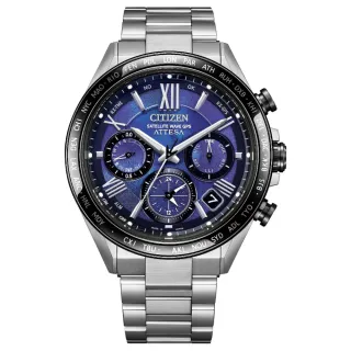 【CITIZEN 星辰】ATTESA UNITE with BLUE 寧靜之海限量款 GPS衛星對時鈦金屬腕錶(CC4075-50L)