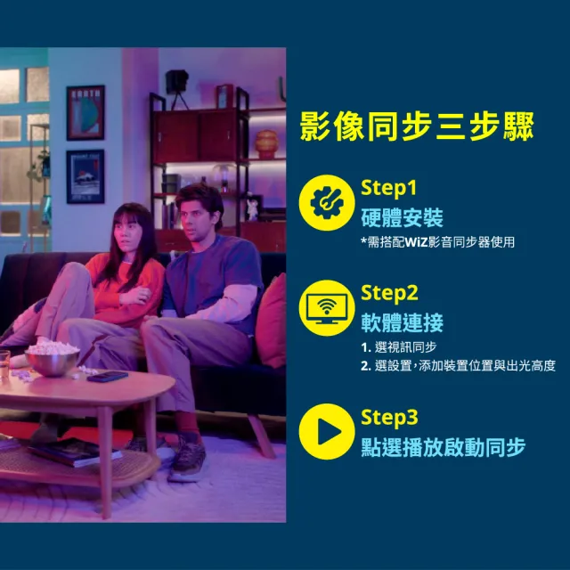 【Philips 飛利浦】WiZ 漸變全彩落地燈(PW027)