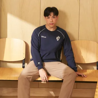 【FILA官方直營】男長袖圓領T恤-丈青(1TEZ-5008-NV)