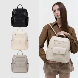 【ROBINMAY】米菲後背包 皮革版(拉鍊封口/多色任選)