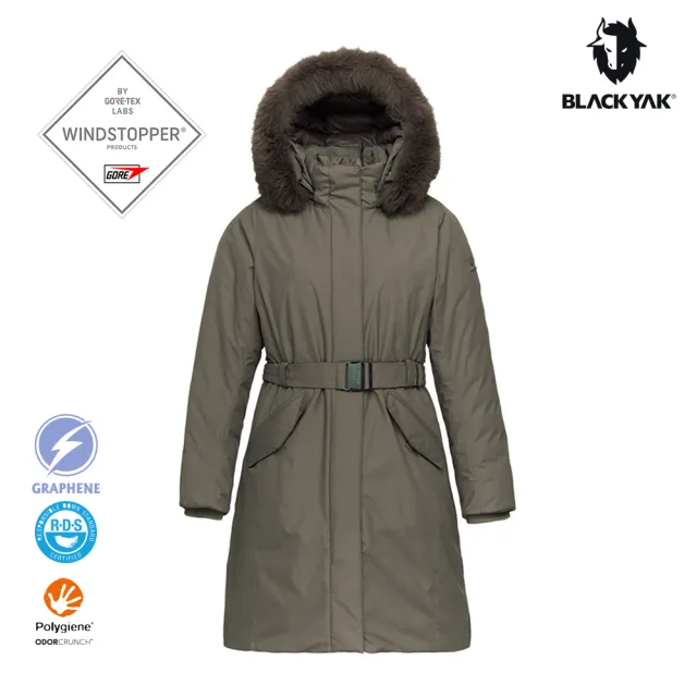 【BLACKYAK】女 HIMA WSP AX長版羽絨外套外套[三色]BYEB2WJ903(WINDSTOPPER 防風 保暖 石墨烯 IU)
