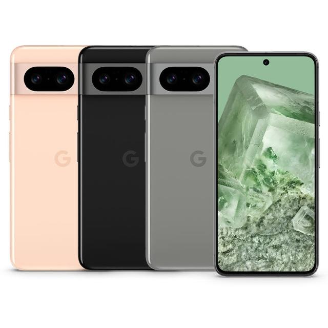 Google Pixel 8 旗艦智慧型手機，搭載 6.1 吋 2400x1080 高解析度螢幕，Tensor G3 強效處理器 (3.09+2.45+2.15 GHz)，後置 5000 萬 + 1200 萬畫素雙鏡頭，前置 1000 萬畫素自拍鏡頭。8GB RAM + 128GB 儲存空間，支援 5G Sub-6 頻段與 4G LTE，4485 mAh 電池續航出色。玫瑰粉或霧灰色選擇，輕薄設計 (150.5 x 70.8 x 8.9 mm, 187g)，內附副廠傳輸線與退卡針，NCC 認證 CC AF235G0250T9，完美 Android 體驗。