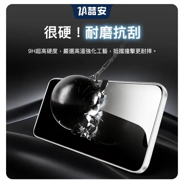【ZA 喆安】360度防窺鋼化玻璃螢幕手機保護貼膜i17/16/15/14/13/12/11 Air/Plus/Pro/Pro Max適用蘋果iPhone