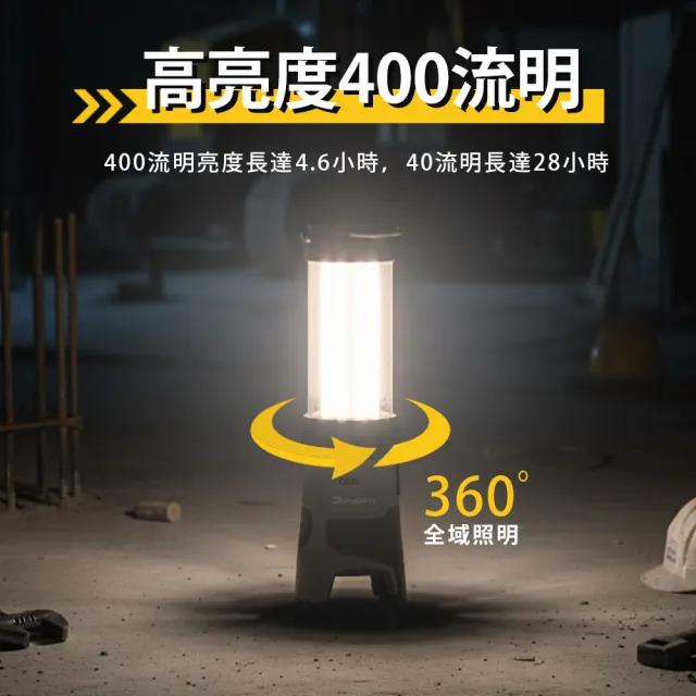 【Durofix 德克斯】LED工作燈 露營燈 照明燈-單機版(鋰電池 12V露營燈 RL1242)