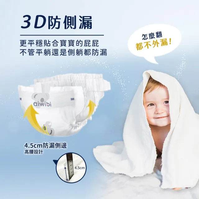 【Aiwibi 愛薇彼】零觸感瞬吸 黏貼型紙尿褲 S-XL(黏貼型/紙尿褲/尿布)