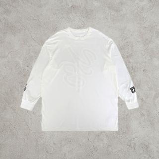 【Y-3 山本耀司】Y-3 GFX印花簽字LOGO純棉圓領長袖縮口T恤(男款/白)