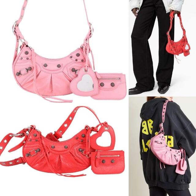 【Balenciaga 巴黎世家】Le Cagole XS 鞣製小羊皮可頌包 - 2色(可頌包 手提包 肩背包)