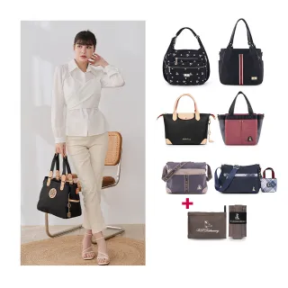 【冰山袋鼠】獨家三件組-防潑水多夾層通勤包/托特包/手提包/後背包/斜背包/側背包/包包/女包-共11款