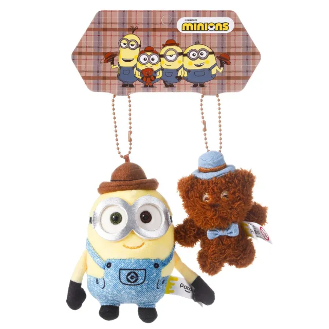 【MINIONS 小小兵】環球影城小小兵玩偶吊飾耳機包TIM熊提姆熊(正版閨蜜女友男友女兒子生日 