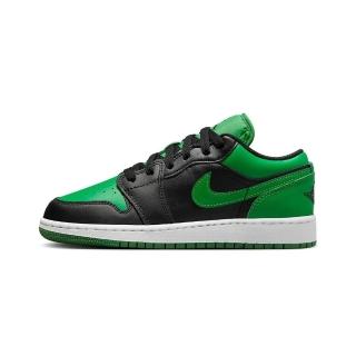 【NIKE 耐吉】NIKE Air Jordan 1 Low GS 大童款 黑綠 553560-065