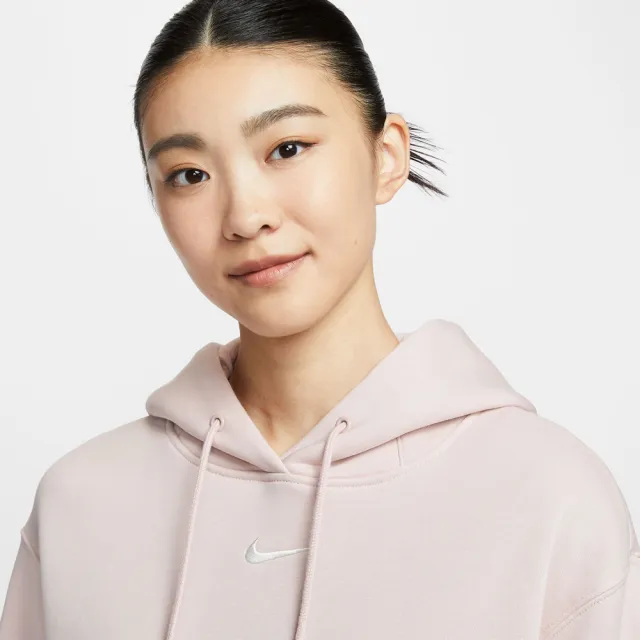 【NIKE 耐吉】AS W NSW PHNX FLC OS PO HOODIE 粉色 女款 長袖帽T 穿搭 休閒(DQ5861-667)