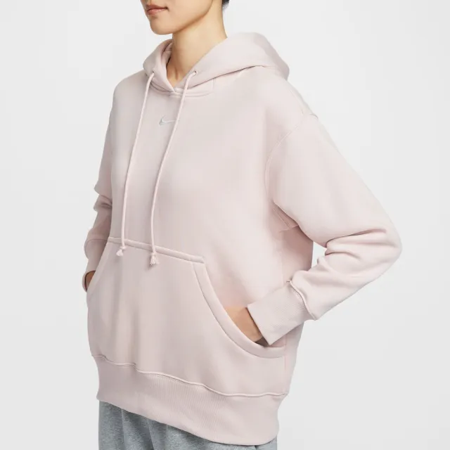 【NIKE 耐吉】AS W NSW PHNX FLC OS PO HOODIE 粉色 女款 長袖帽T 穿搭 休閒(DQ5861-667)