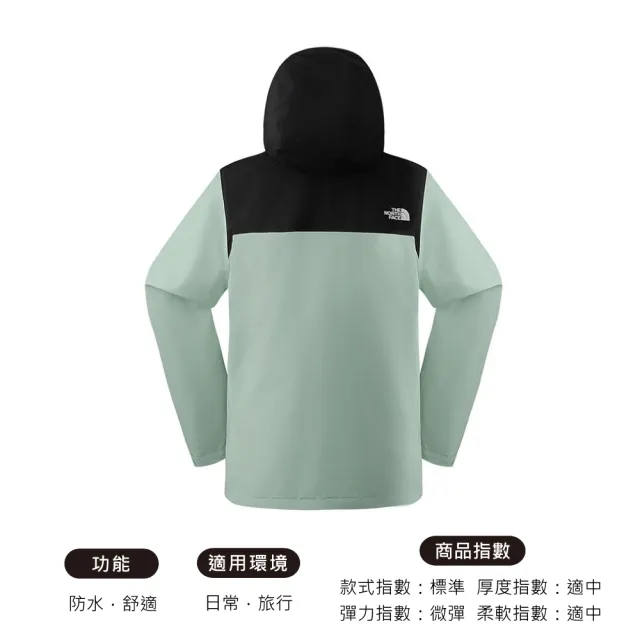 【The North Face】女 DV防水可套接外套 AP《黑/抹茶綠》8DX8/防風外套/衝鋒衣/連帽外套/風雨衣