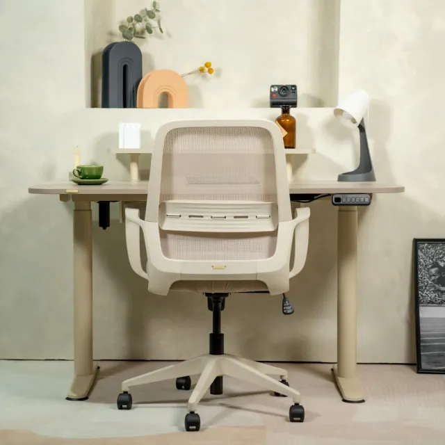 【Backbone】Mild Chair™米迪椅 沙色柔和質感(北歐風電腦椅/人體工學辦公椅)