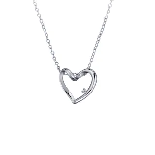 【彩糖鑽工坊】鑽石項鍊 愛心鑽石項鍊(天然鑽石 輕珠寶)