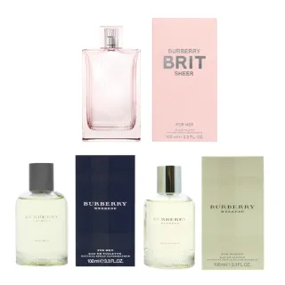 【BURBERRY 巴寶莉】粉紅風格女性淡香水/週末男性淡香水/週末女性淡香精 100ml(多款任選)