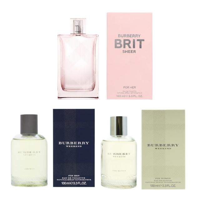 【BURBERRY 巴寶莉】粉紅風格女性淡香水/週末男性淡香水/週末女性淡香精 100ml(多款任選)
