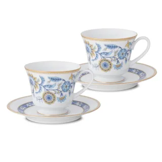 【NORITAKE】塔斯克藍-咖啡對杯(精緻禮盒組)