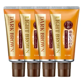 【50 惠】海藻染髮護髮霜 4入 兩色任選 深棕 淺棕(日本樂敦製藥 漸進式白髮染 健康半永久染)