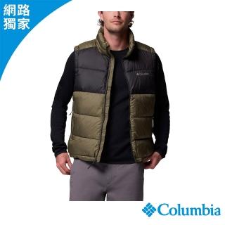 【Columbia 哥倫比亞】男款-保暖防潑填充背心-Pike Lake™-軍綠(UWE26560AG/JF)