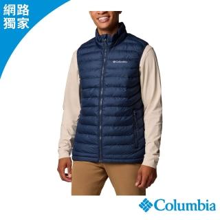 【Columbia 哥倫比亞】男款-保暖防潑填充背心-Powder Lite™-深藍(UWE73520NY/JF)
