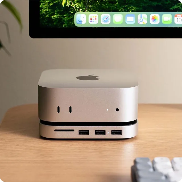 【Satechi】Mac Mini M4 Studio & Hub 擴充埠(銀色 / ST-GNMMES)