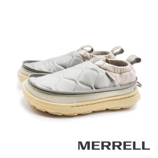 【MERRELL】女 HUT MOC 2 PACKABLE PLUS 輕量拉鍊懶人休閒鞋 女鞋(灰綠色)