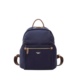 【KINAZ】分層收納輕量防潑水尼龍牛皮防盜手提後背包-極海藍-企鵝系列