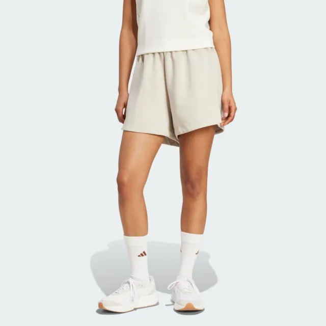 【adidas 愛迪達】愛迪達 W All Szn Sl Sh 女 短褲 運動短褲 休閒短褲 米 亞版(JV9877)