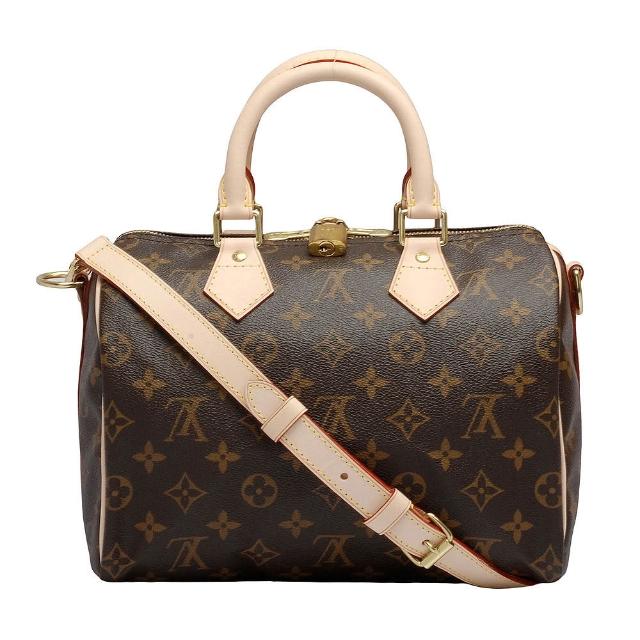 【Louis Vuitton 路易威登】M46977 Speedy Bandoulière 25系列經典Monogram帆布手提/斜背波士頓包