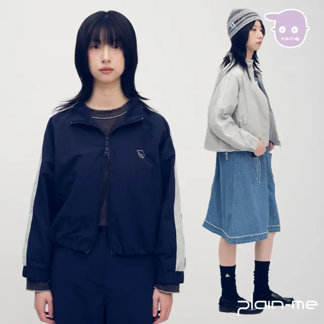 【plain-me】小P社長 外套 女裝 女生外套 短版外套 長袖 拼接_PPW1101-252