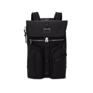 【TUMI】ALPHA BRAVO Surveillance 翻蓋彈道尼龍後背包-黑色(TUMI 官方旗艦店)