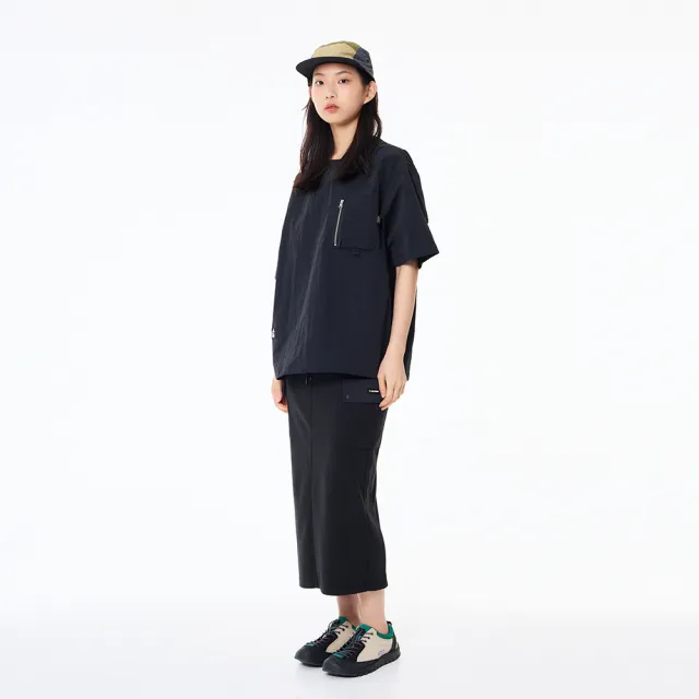 【5th STREET】雙11 女裝 長裙 工裝長裙 工裝裙 黑色(980040)