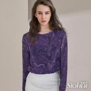 【SiOHER 熹歐禾】現貨 法式浮雕植絨絲網上衣五件組(女裝/女上衣/圓領/百搭/通勤)