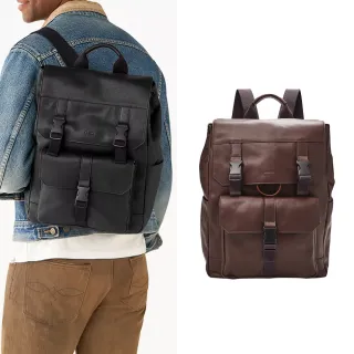 【FOSSIL 官方旗艦館】Weston 真皮後背包 雙12限定(可入15吋筆電 兩色可選)