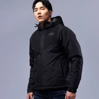 【BLUE WAY】男裝 壓格連帽鋪棉 外套-鬼洗