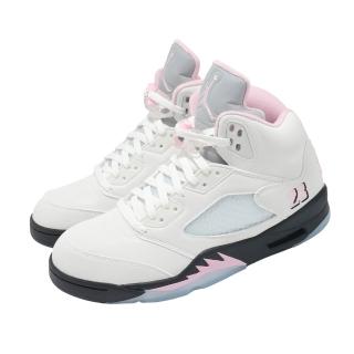 【NIKE 耐吉】休閒鞋 Air Jordan 5 Retro 男鞋 白 粉紅 5代 AJ5 35週年(HQ7978-102)