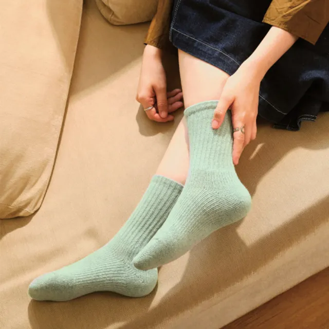 【FOOTER】3入組-素色中階日常原紗羊毛 襪4色可選(W190M/L/XL-保暖襪 除臭襪 羊毛厚襪 澳洲細羊毛襪)