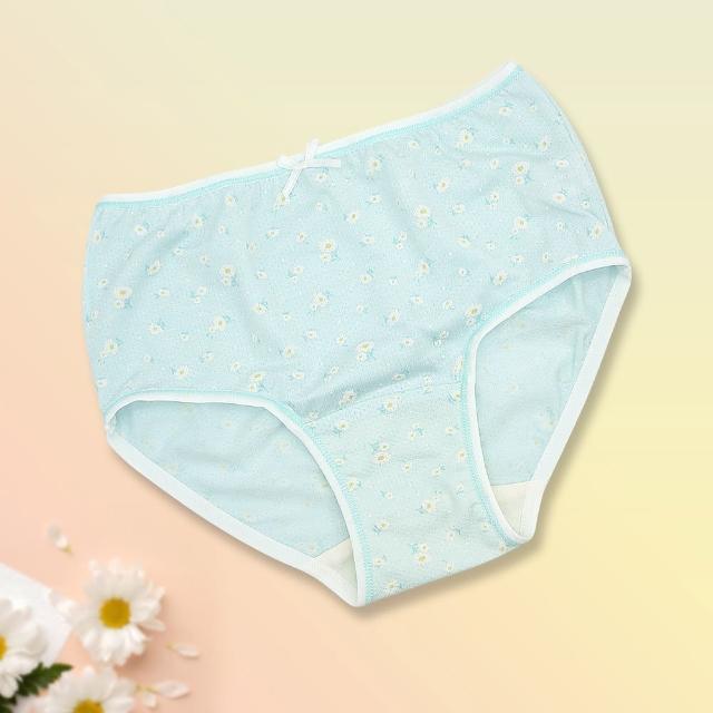 【annypepe】女童三角褲 奧地利天絲 QQ 洞洞緹花 小雛菊 玻璃藍110-150(兒童內褲 女童內褲 兒童三角褲)