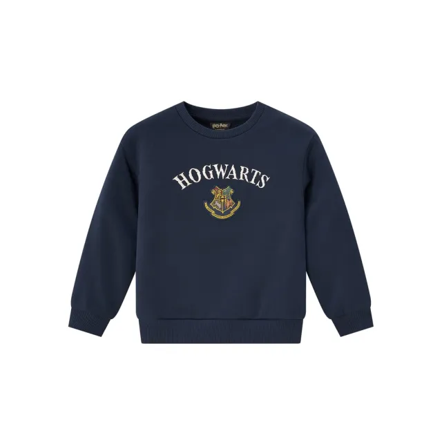 【GIORDANO 佐丹奴】童裝哈利波特授權長袖大學TEE Harry Potter系列(27 新海軍藍)
