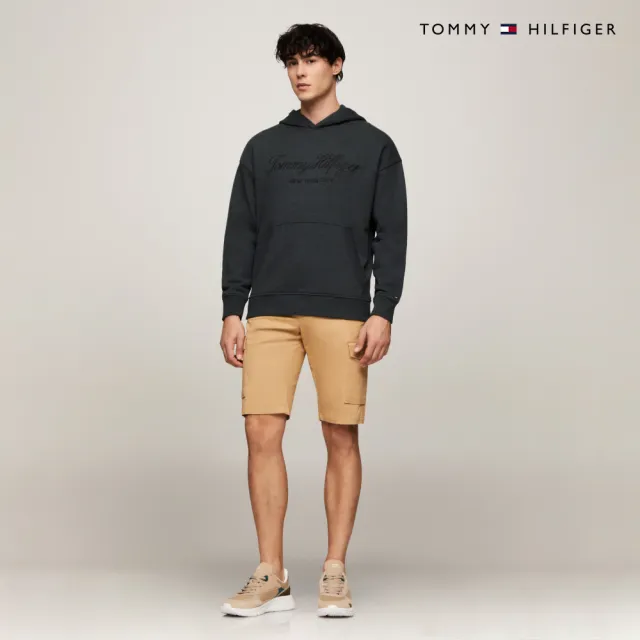 【TOMMY HILFIGER】官方旗艦館 寬鬆Logo帽T_灰色
