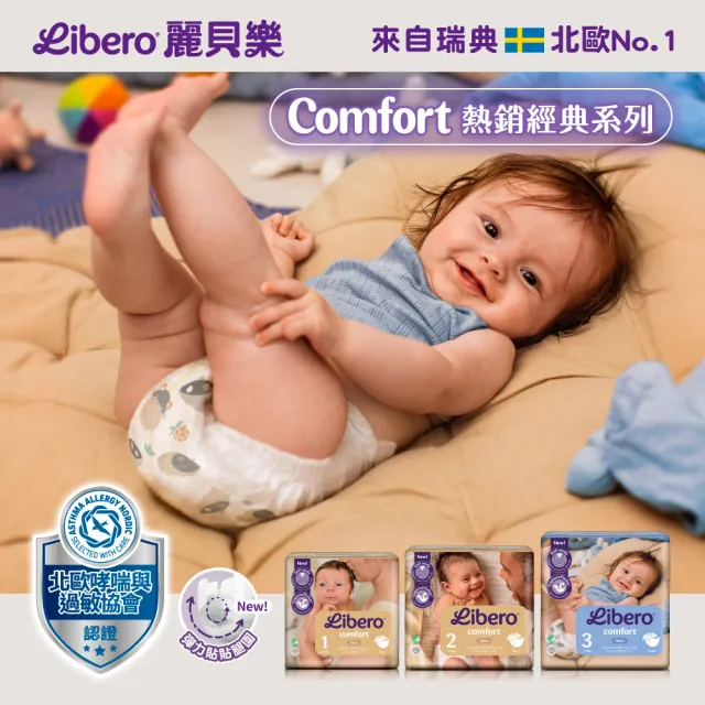 【麗貝樂】麗貝樂嬰兒紙尿褲Comfort 4-7號(箱購)