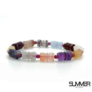 【SUMMER 寶石】多寶雙蓮花雕刻設計款水晶(平衡七大脈輪)
