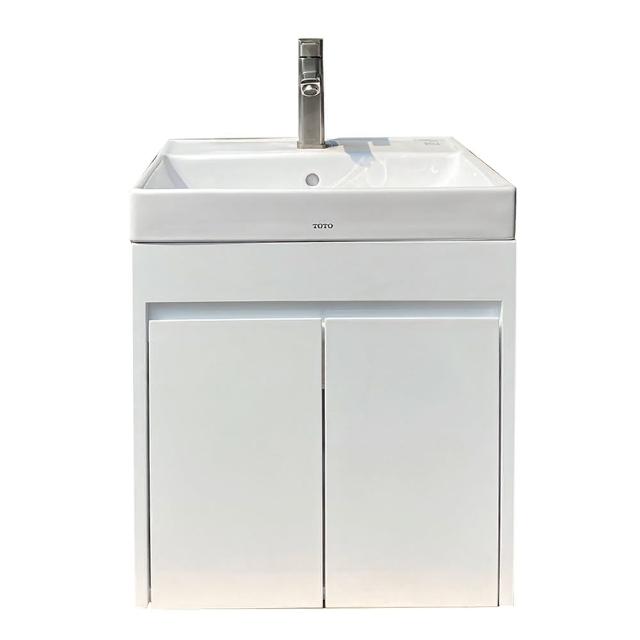 【TOTO】浴櫃組50公分-TOTO-L710CSRETW浴櫃組-白色(盆+櫃/含台灣製造龍頭/含下水器配件)